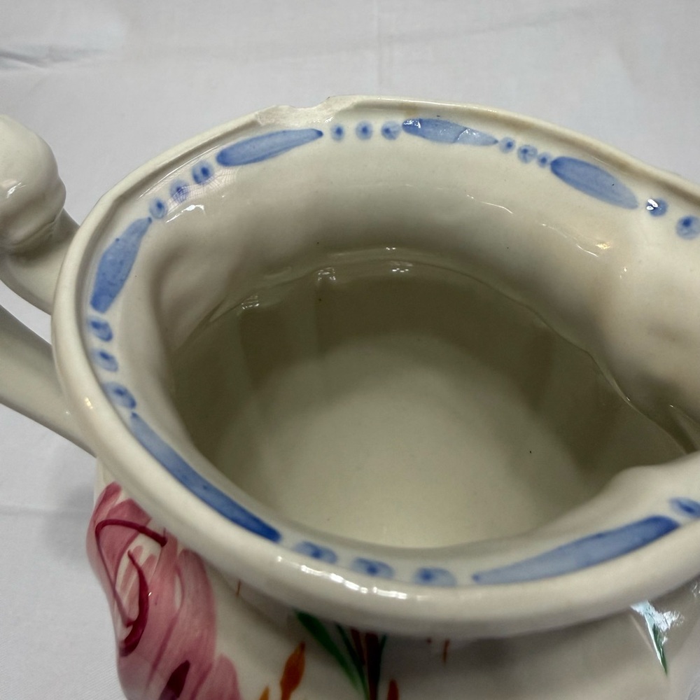 Blue Ridge Floral Ceramic Pitcher - Picture 5 of 9